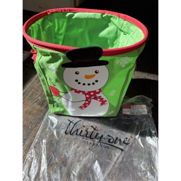 Thirty One mini storage bin cool cutie Christmas snowman ￼ - Picture 2 of 3